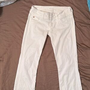 Almost brand new, took them off to only wear twice. Lol 26 Hudson , white, jeans